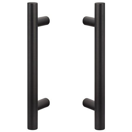 Sure-Loc Hardware Sure-Loc Hardware Shower Door Ladder Handle, 12, 2-sided, Flat Black SHR-RD1 FBL